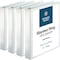 Business Source 1.5" View Binder, 375 Sheet Capacity, D-Ring, White, PK4 BSN28441BD - alternate 1